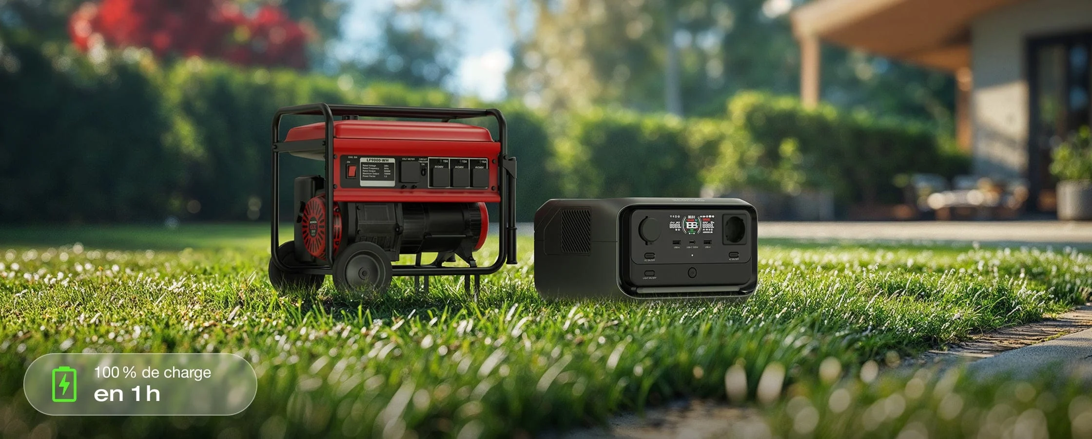 batterie Ecoflow river 3 plus charge sur générateur