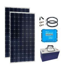 Kit solaire 2 x 115W autonome 12V Monocristallin